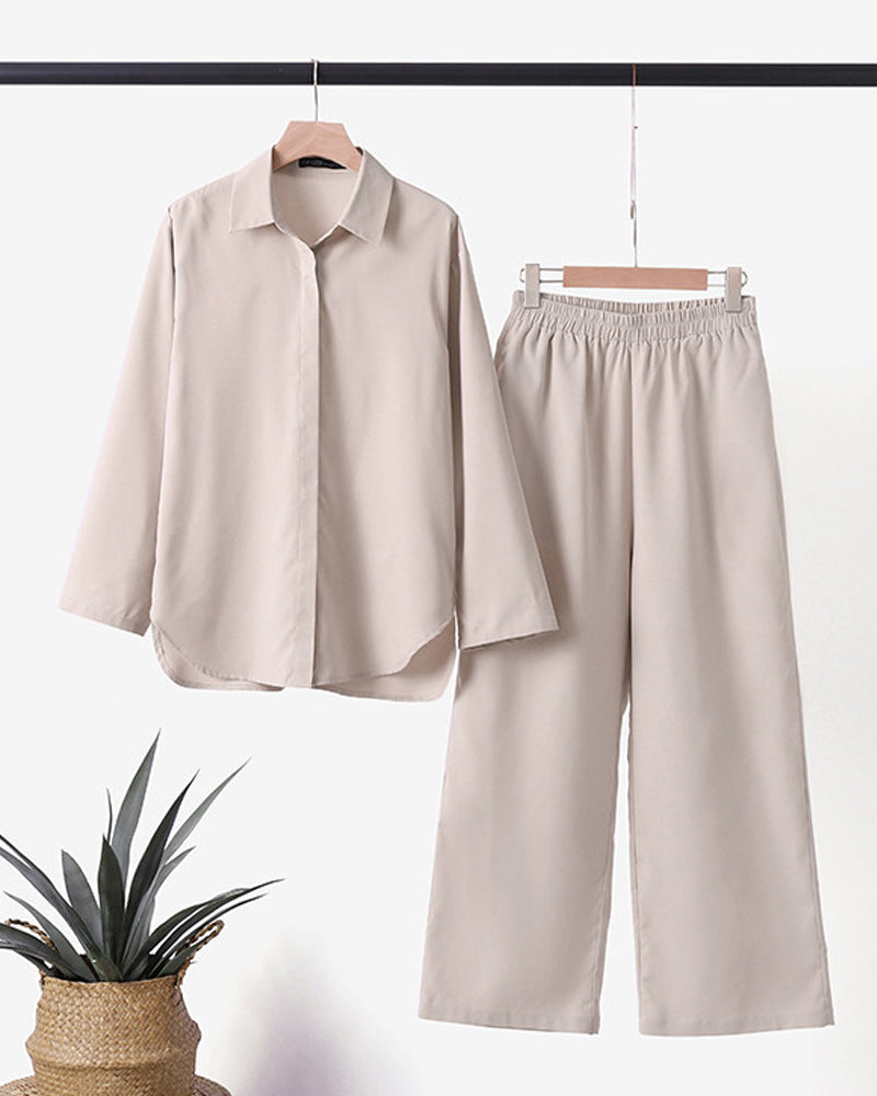 Beth™ Damen Bequemes Sommer Leinen Set mit Taschen