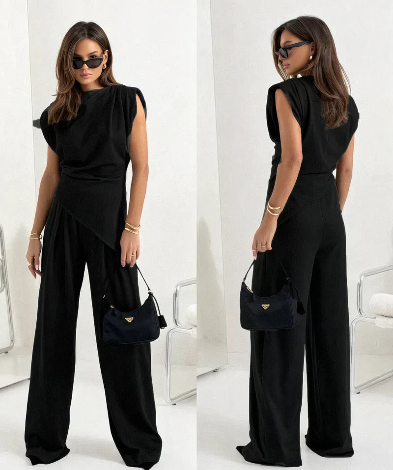Elsa™ Elegantes, einfarbiges zweiteiliges Set für Damen