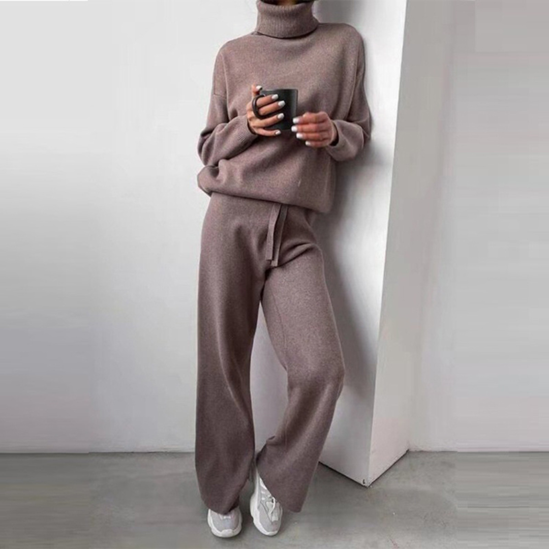 Vanessa - 2-teiliges Set, Pullover mit Rollkragen und lange Hose