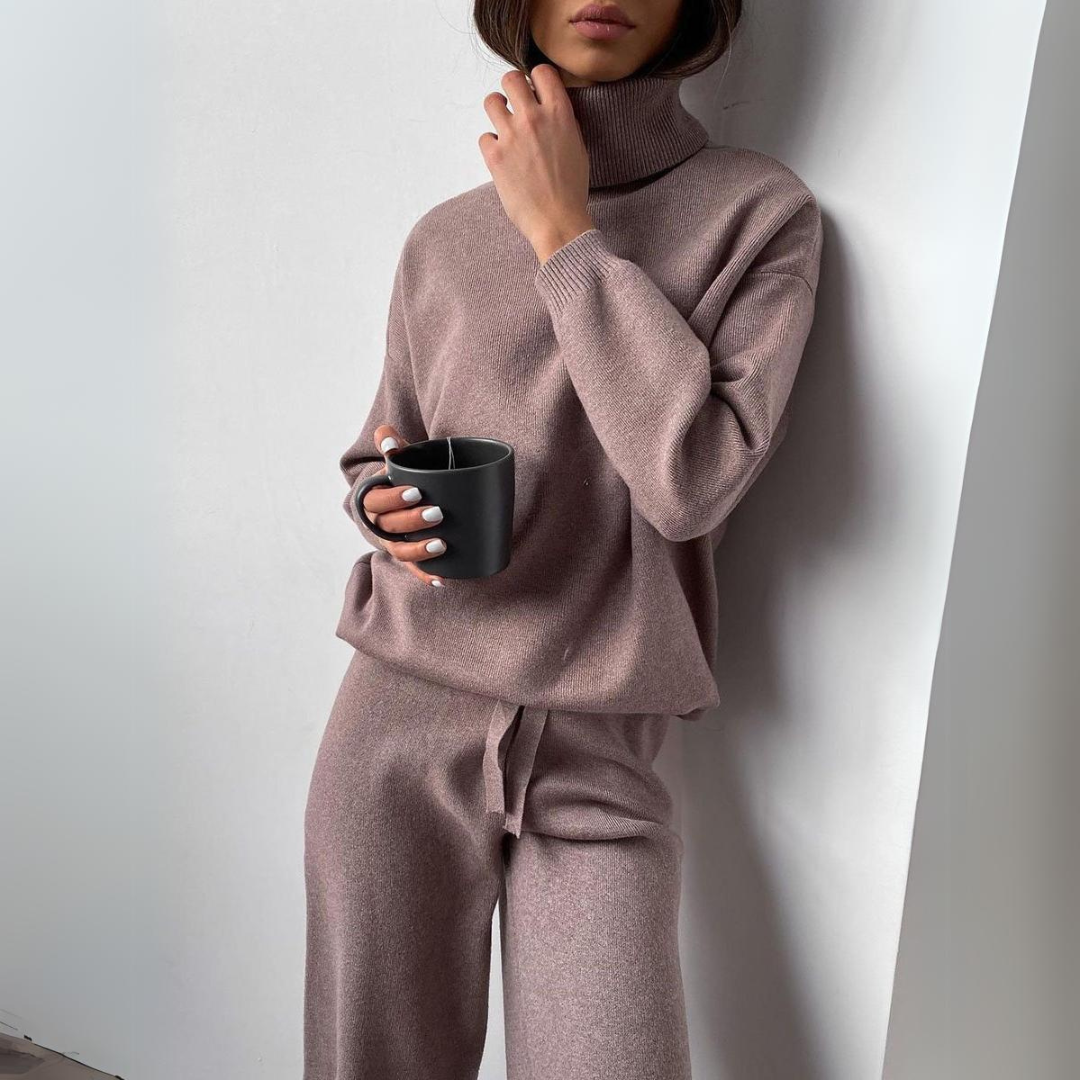 Vanessa - 2-teiliges Set, Pullover mit Rollkragen und lange Hose