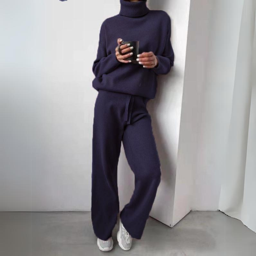 Vanessa - 2-teiliges Set, Pullover mit Rollkragen und lange Hose