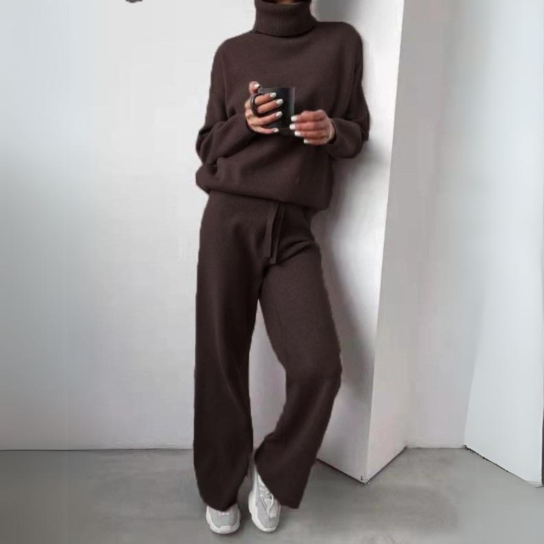 Vanessa - 2-teiliges Set, Pullover mit Rollkragen und lange Hose