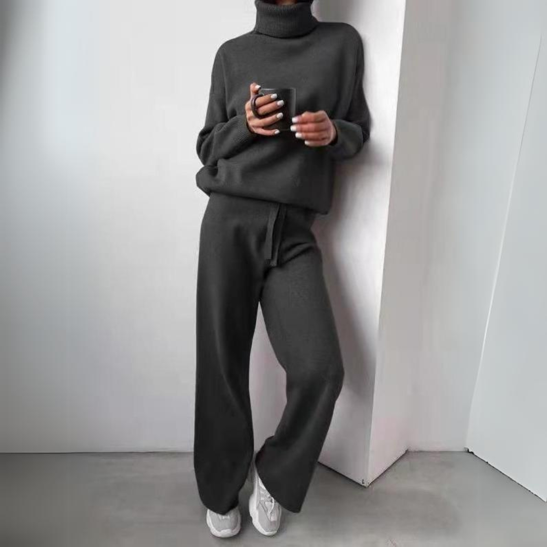 Vanessa - 2-teiliges Set, Pullover mit Rollkragen und lange Hose