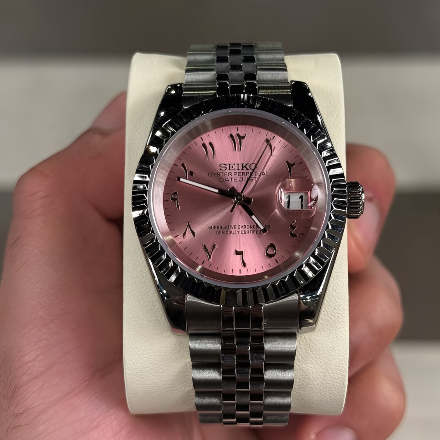 EdelNest™ Baby Pink Arabic Dial