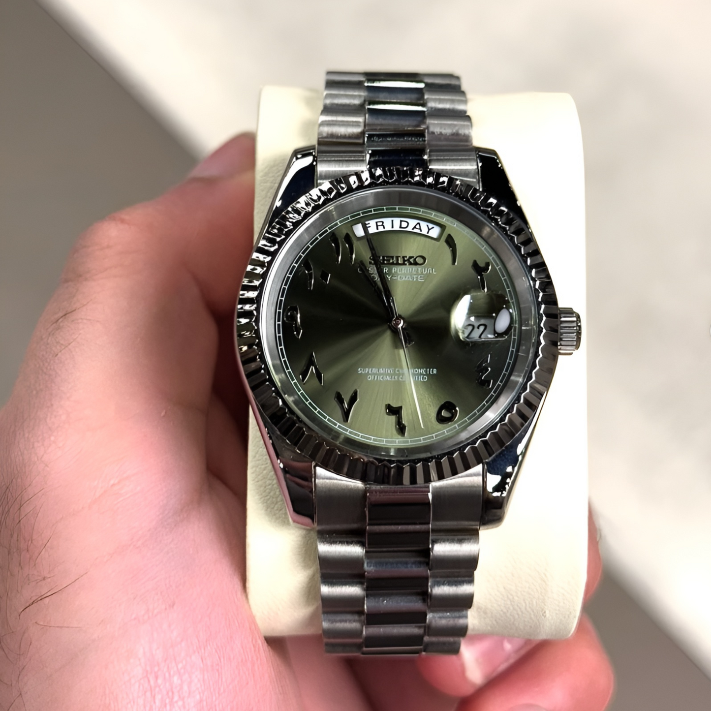 EdelNest™ Pearl Olive Arabic Dial