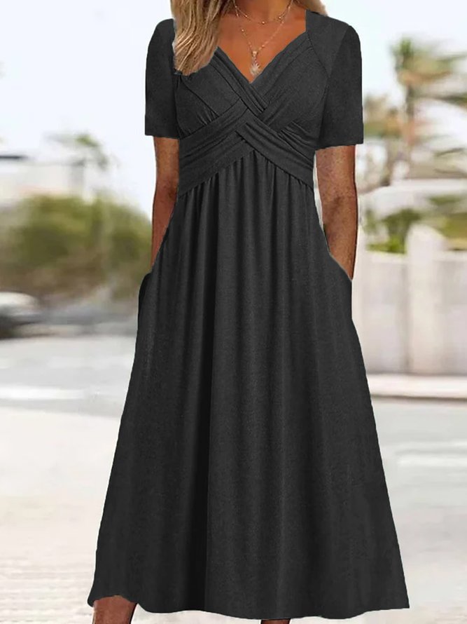 Delilah™ | Midikleid mit Taillennaht und Taschen