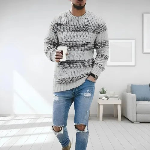 Tim™ - Pull tricoté élégant – Beige