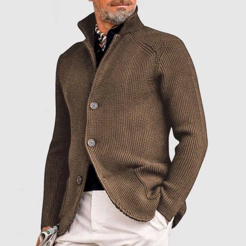 Luca™ - Cardigan élégant à revers pour homme