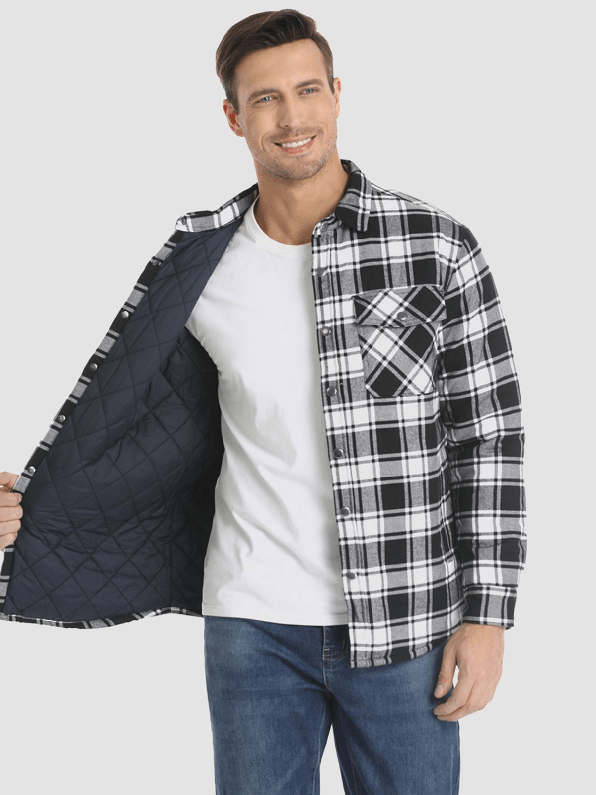 Ben™ - Veste en flanelle rayée