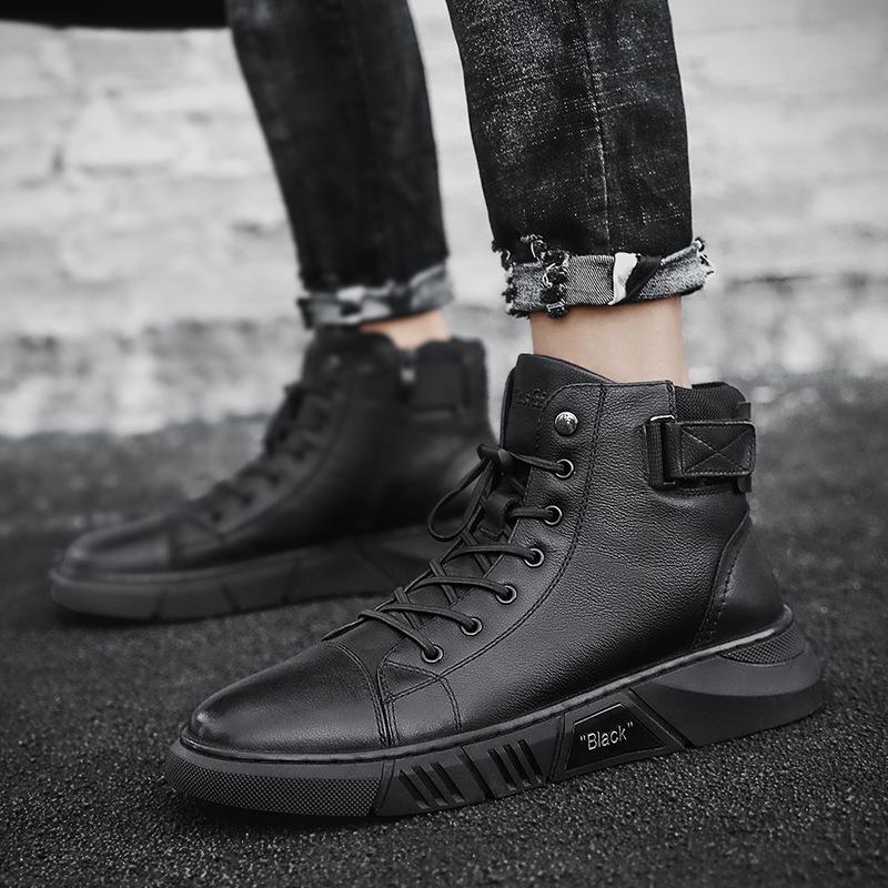 Ben™ - Robuste Herren Lederstiefel aus schwarzem Leder
