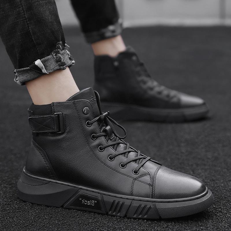 Ben™ - Robuste Herren Lederstiefel aus schwarzem Leder
