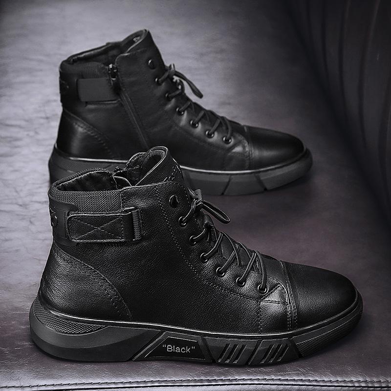 Ben™ - Robuste Herren Lederstiefel aus schwarzem Leder