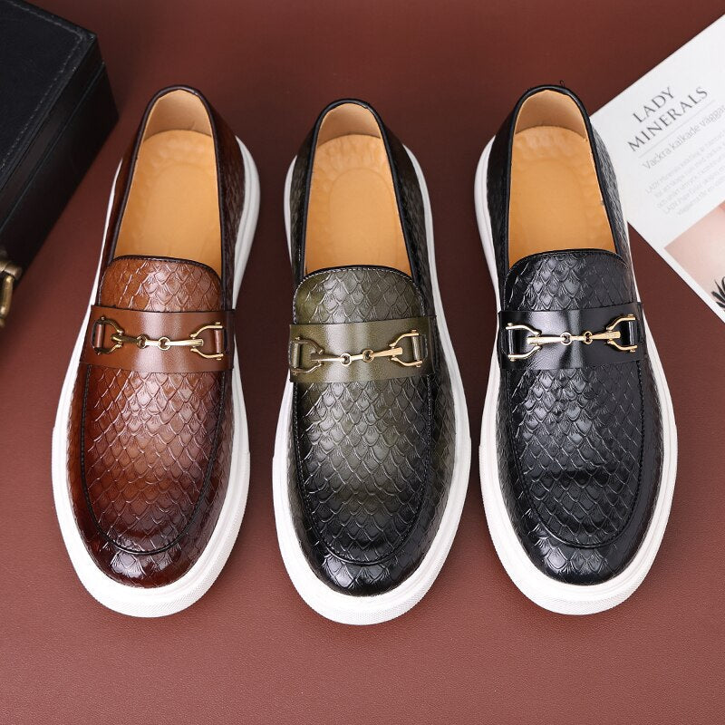 Leon™ - Mocassins Couture NoirVerde