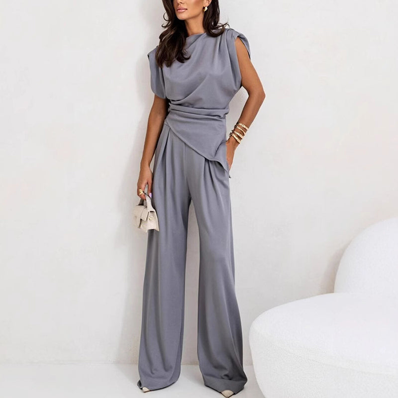 Elsa™ Elegantes, einfarbiges zweiteiliges Set für Damen