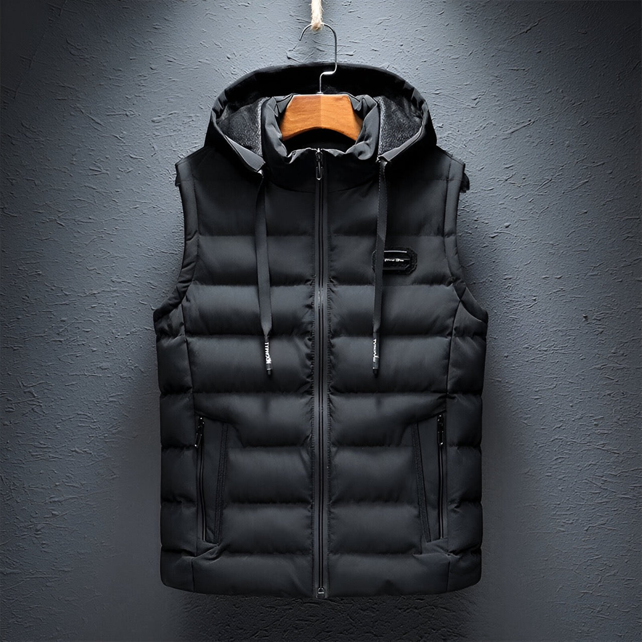 Gilet doublé avec capuche