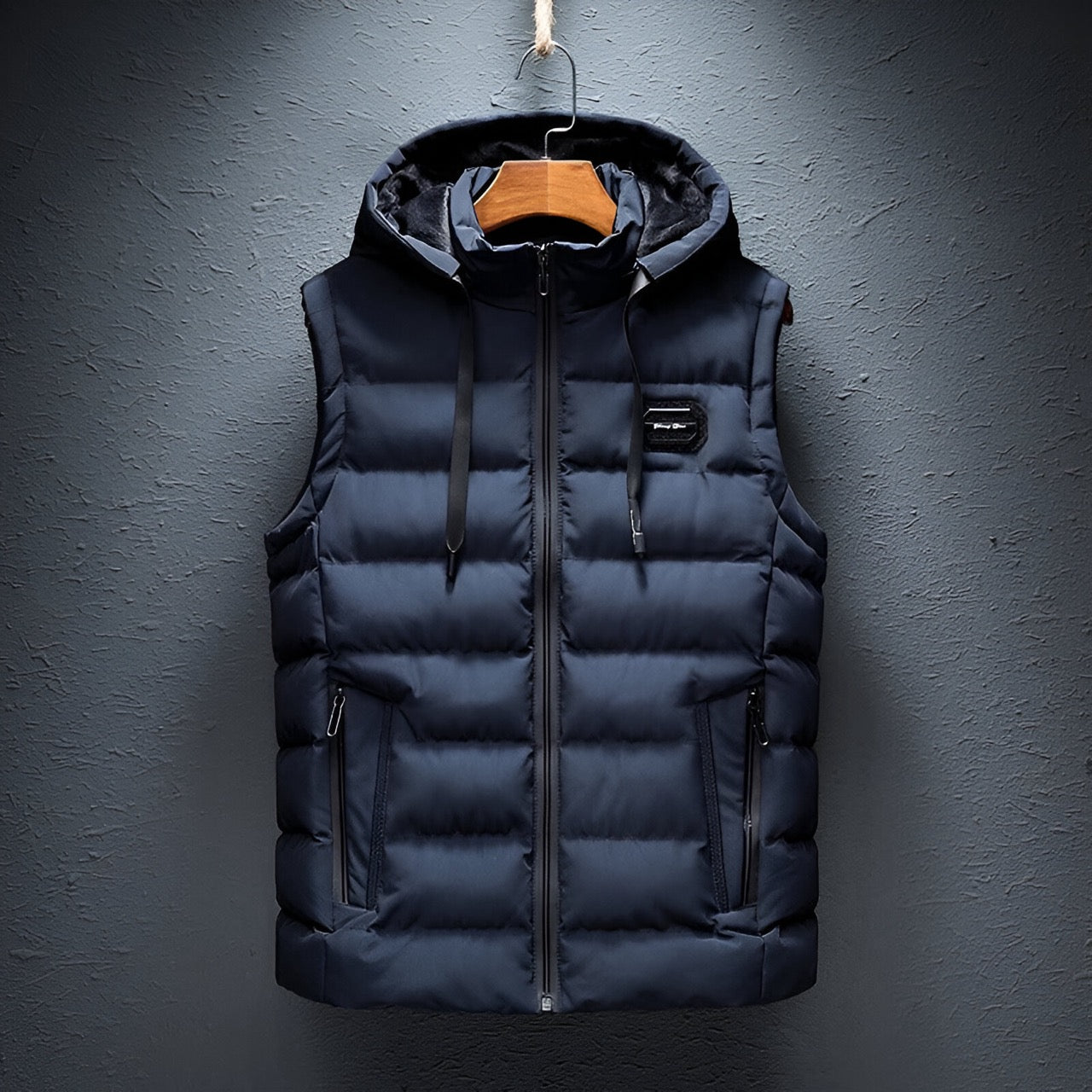 Gilet doublé avec capuche
