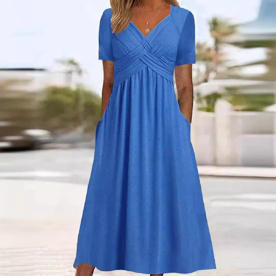 Delilah™ | Midikleid mit Taillennaht und Taschen