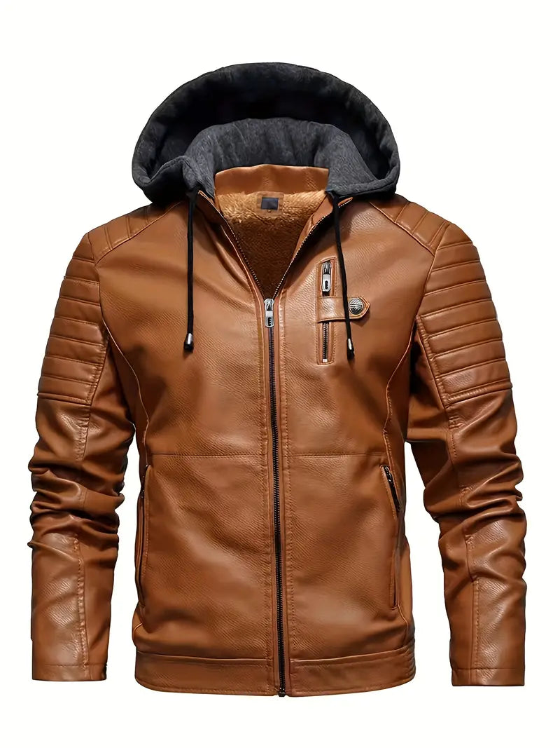 Tim™ - La veste d'hiver en cuir élégante
