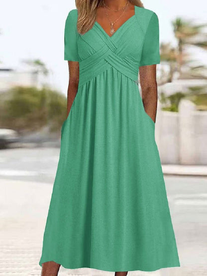 Delilah™ | Midikleid mit Taillennaht und Taschen