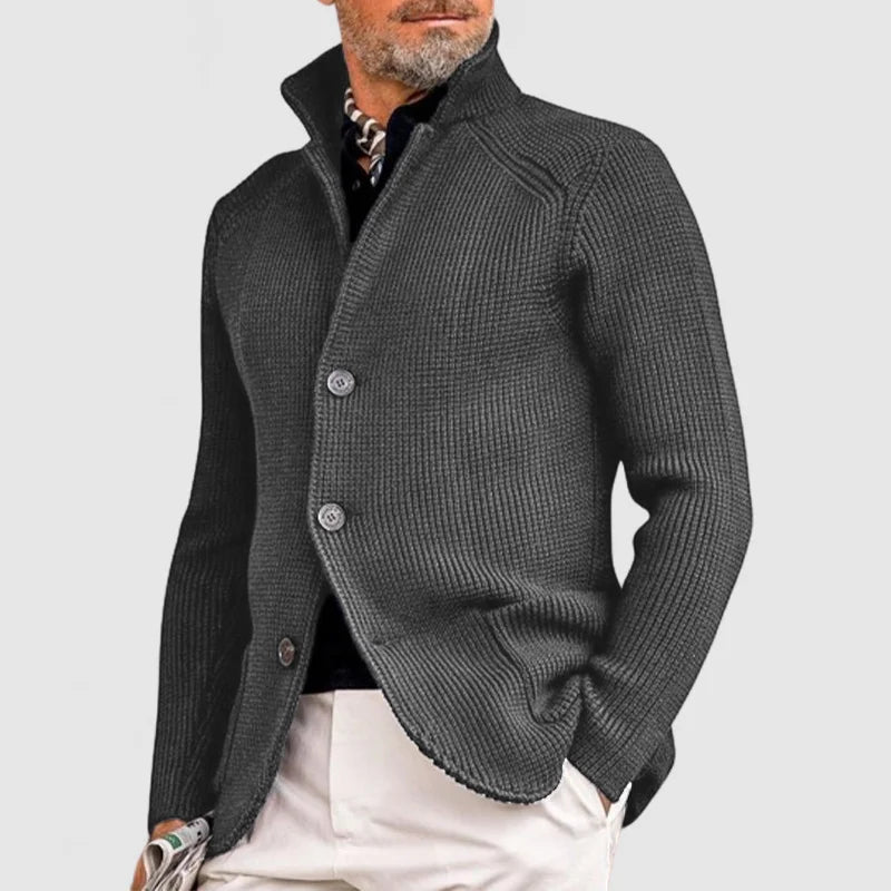 Luca™ - Cardigan élégant à revers pour homme