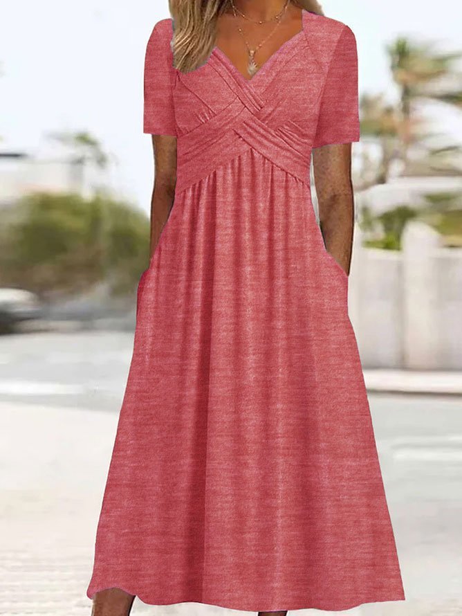 Delilah™ | Midikleid mit Taillennaht und Taschen