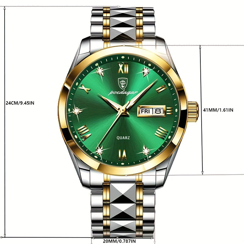 PDG Emerald Prestige – Montre homme luxueuse en acier inoxydable