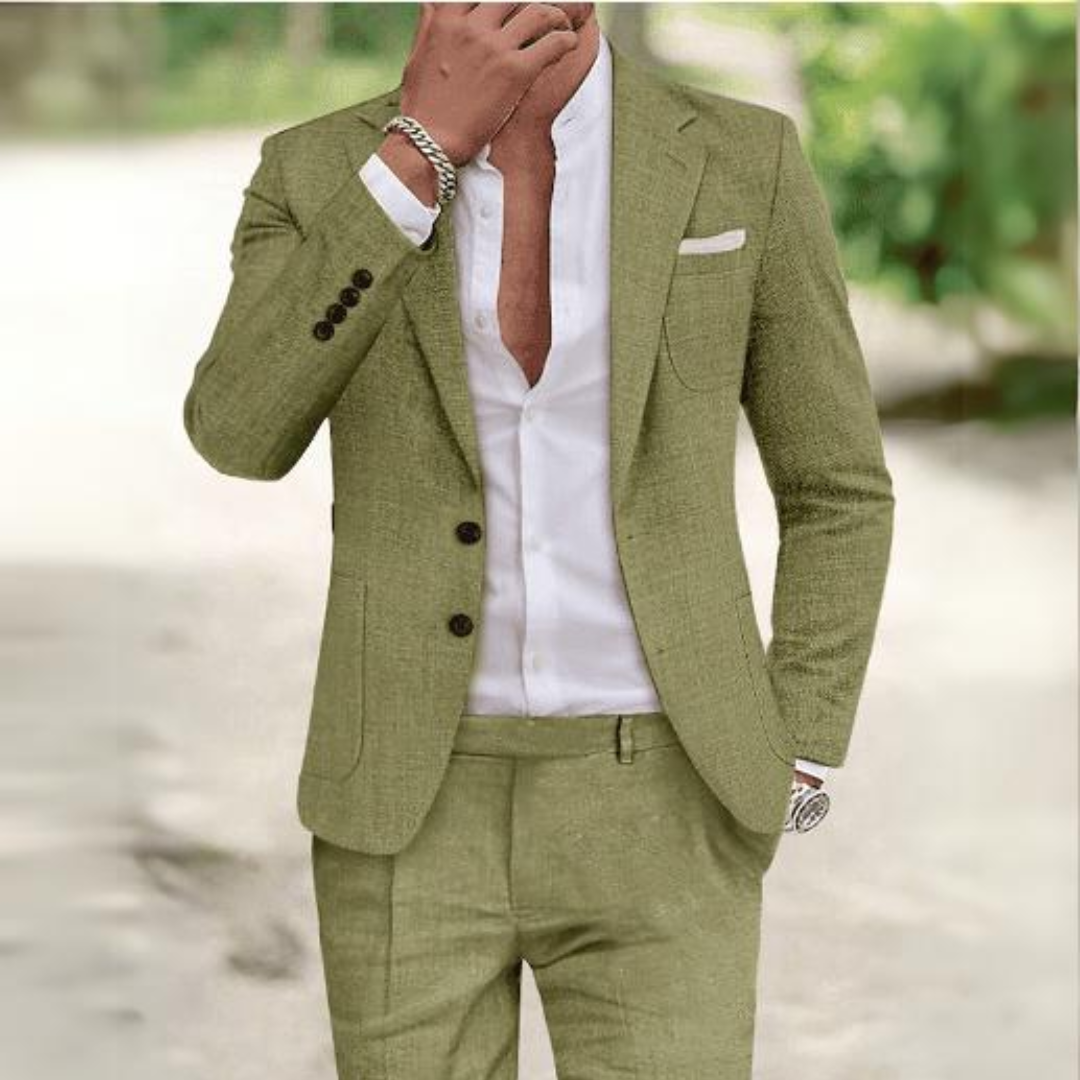 « Classi Luxe » – Costume en lin coupe moderne 