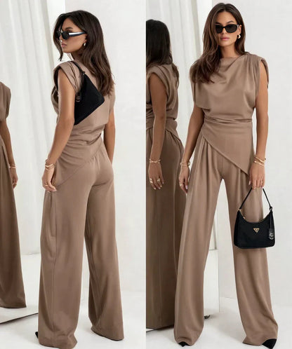 Elsa™ Elegantes, einfarbiges zweiteiliges Set für Damen