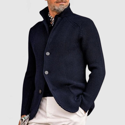 Luca™ - Cardigan élégant à revers pour homme