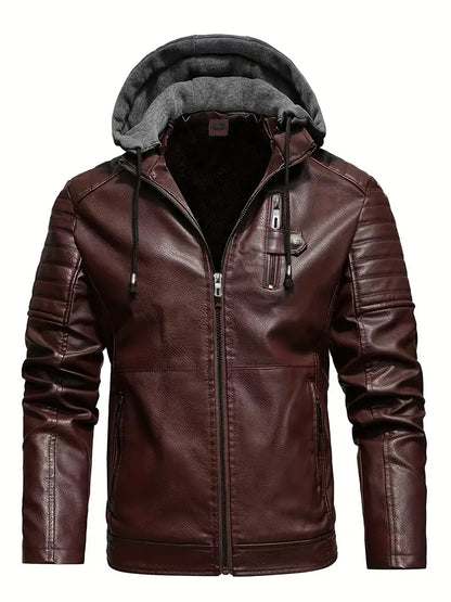 Jonas™ | La veste d'hiver en cuir élégante pour homme