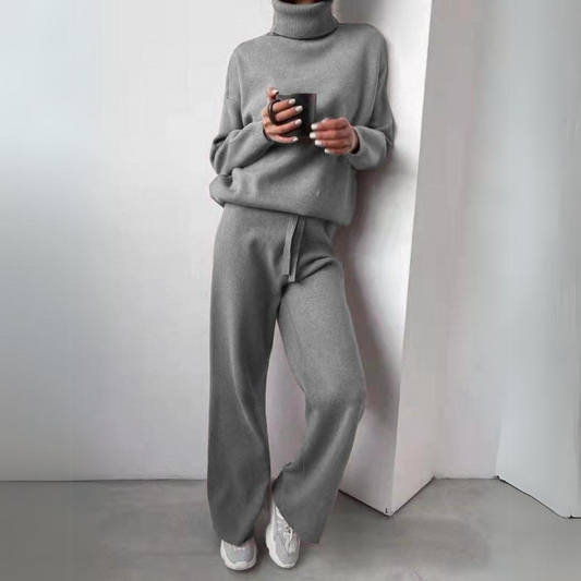 Vanessa - 2-teiliges Set, Pullover mit Rollkragen und lange Hose