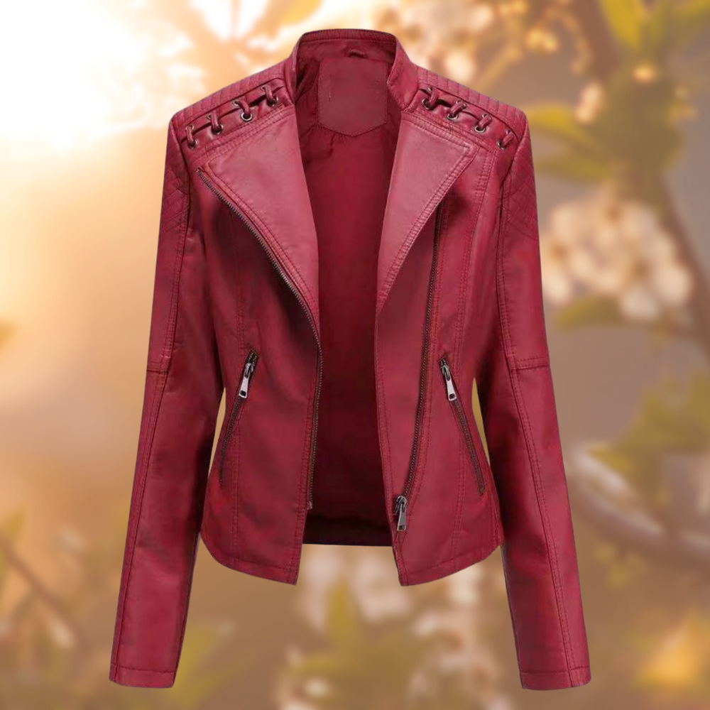 Chris™ L'élégante veste en cuir vegan