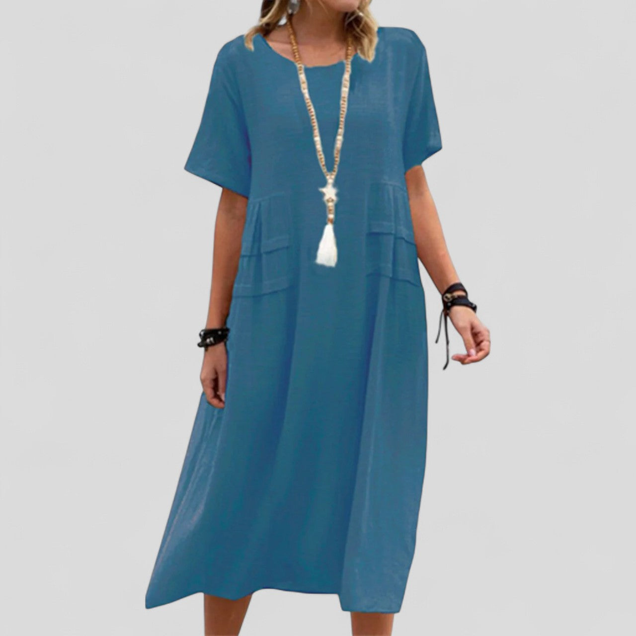Maliyah™ | Lockeres Midikleid mit Taschen