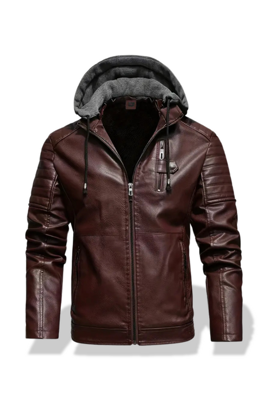Tim™ - La veste d'hiver en cuir élégante