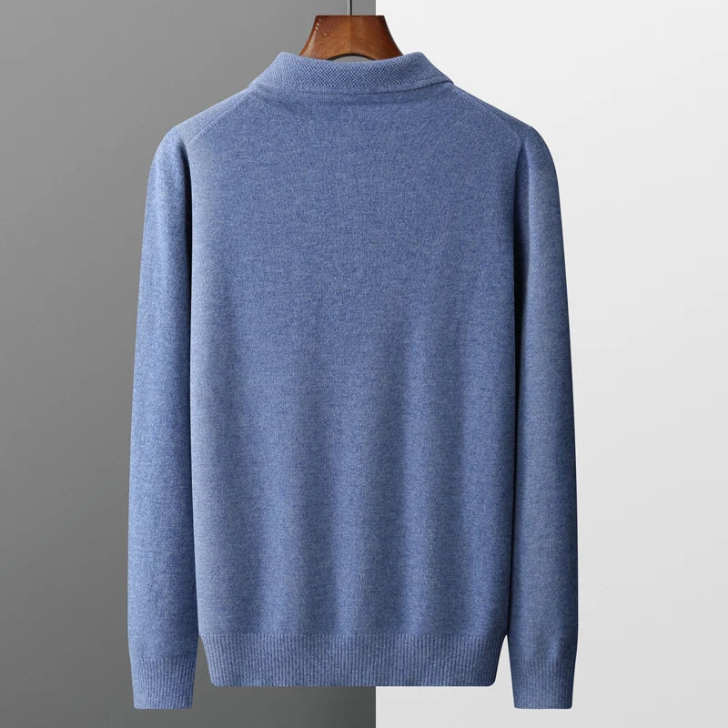 Jonas™ - Pull d'affaires à manches longues en laine mérinos