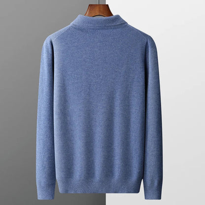 Jonas™ - Pull d'affaires à manches longues en laine mérinos