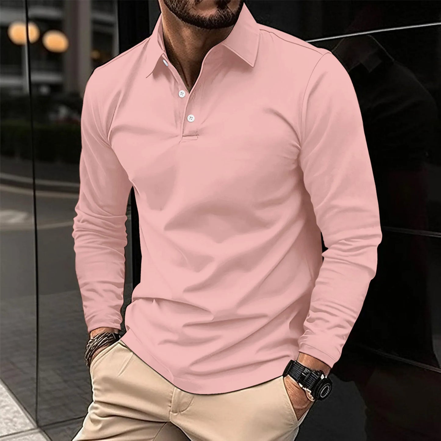 Nico™ - Polo décontracté à manches longues 