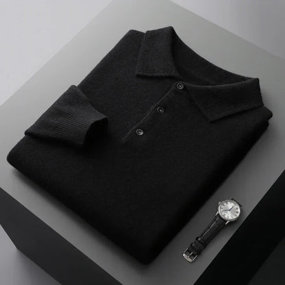 Jonas™ - Pull d'affaires à manches longues en laine mérinos