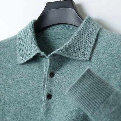 Jonas™ - Pull d'affaires à manches longues en laine mérinos