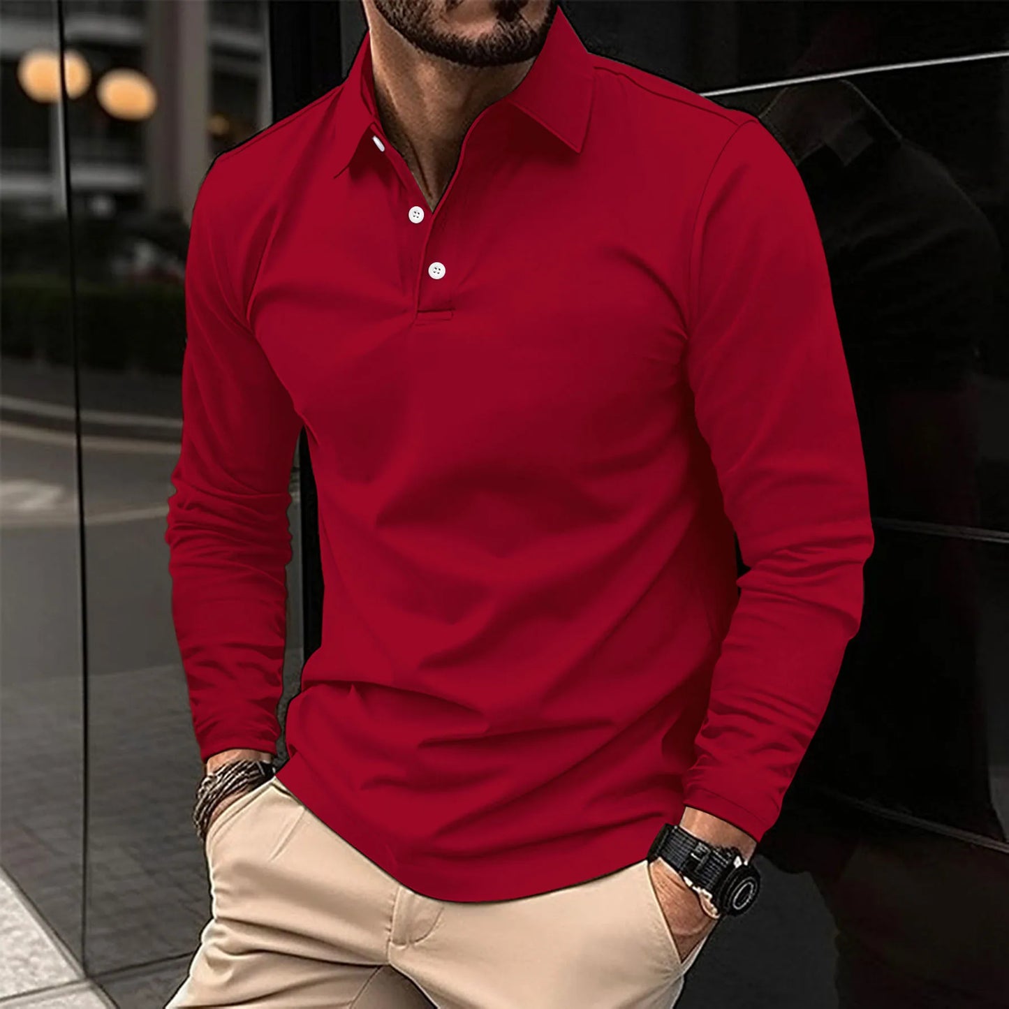 Nico™ - Polo décontracté à manches longues 