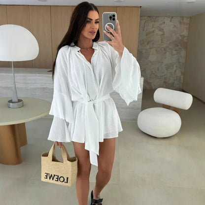 Dina™ | Luftiges Hemdkleid mit Gürtel