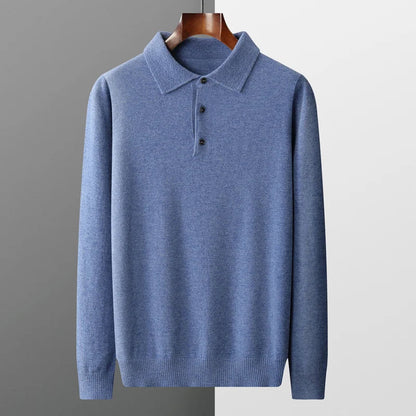 Jonas™ - Pull d'affaires à manches longues en laine mérinos