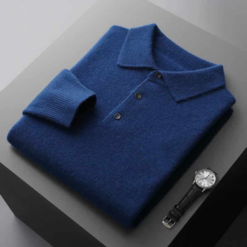 Jonas™ - Pull d'affaires à manches longues en laine mérinos