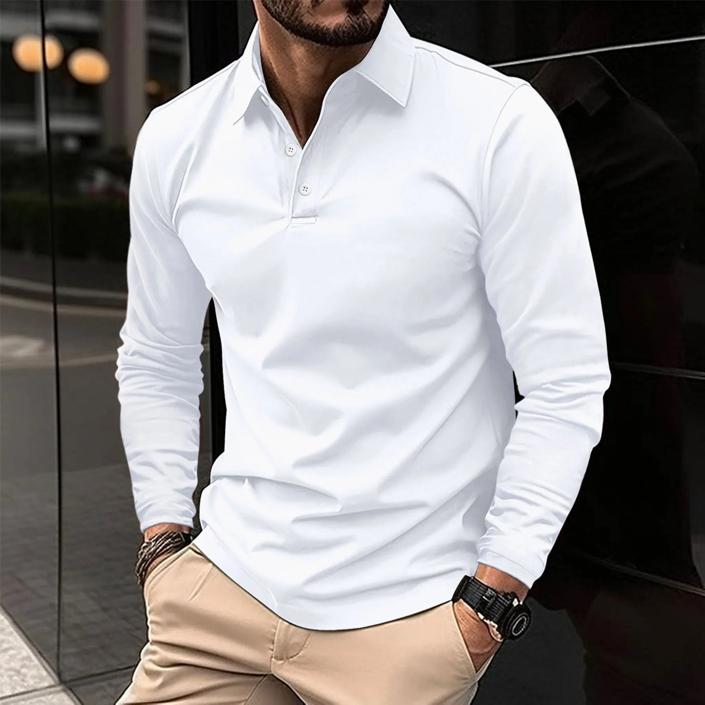 Nico™ - Polo décontracté à manches longues 