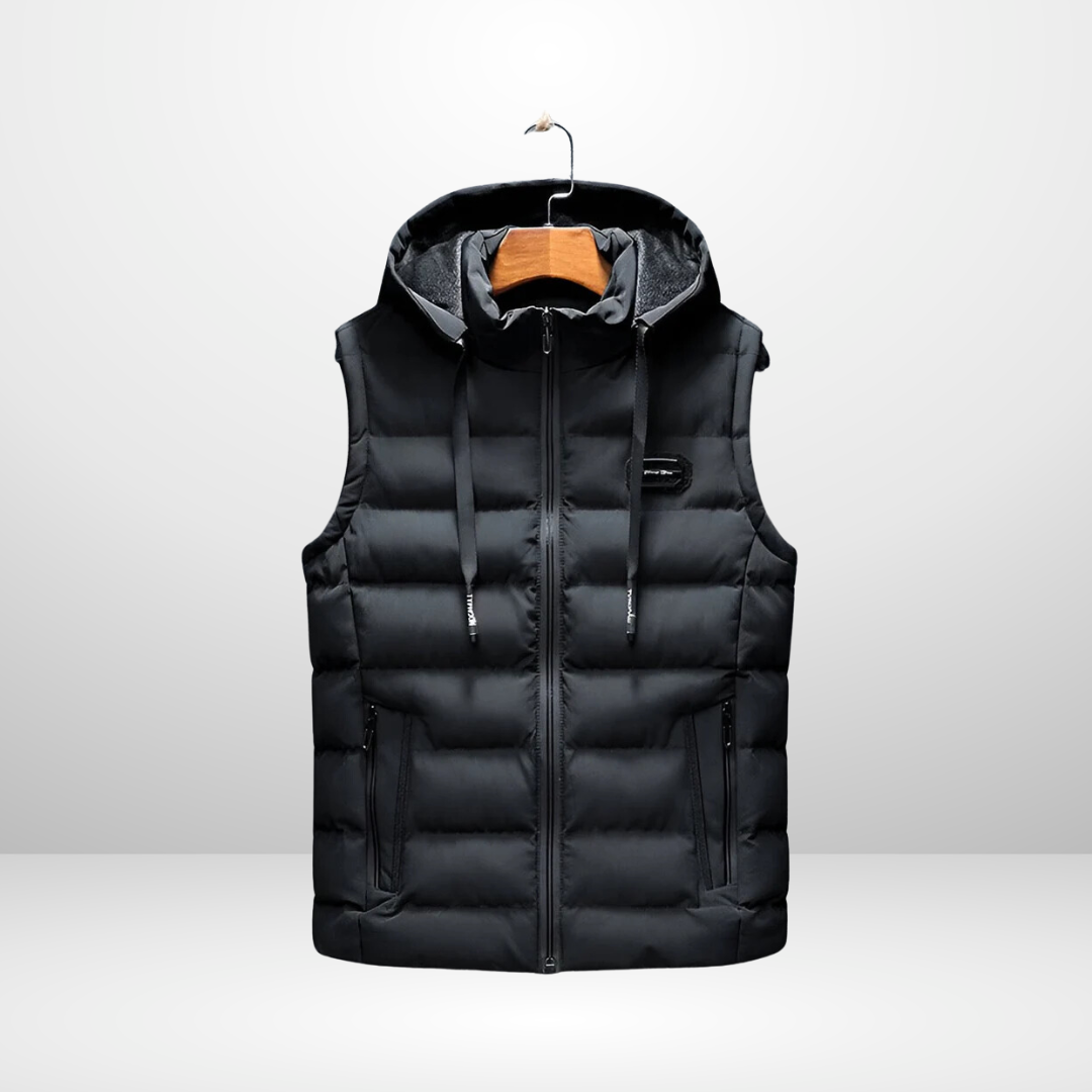 Gilet doublé avec capuche