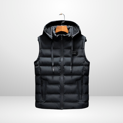 Gilet doublé avec capuche