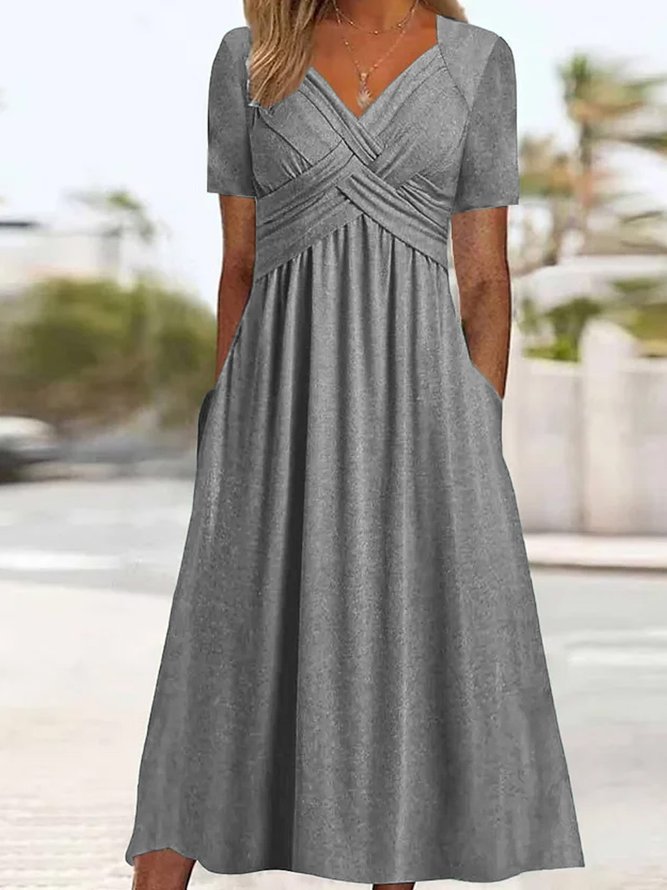 Delilah™ | Midikleid mit Taillennaht und Taschen