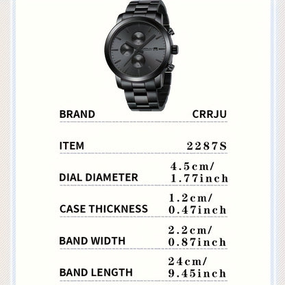 CJ Phantom Black – Montre d'affaires élégante