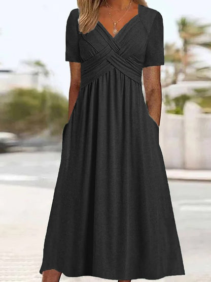 Delilah™ | Midikleid mit Taillennaht und Taschen