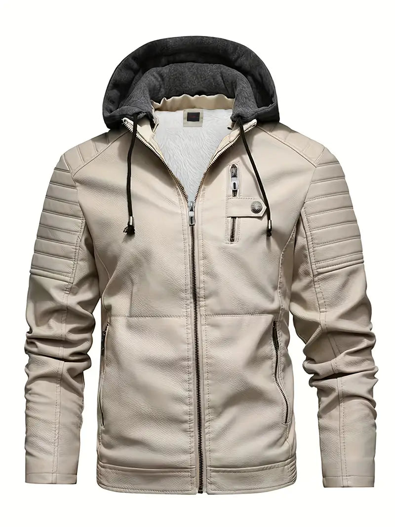 Tim™ - La veste d'hiver en cuir élégante